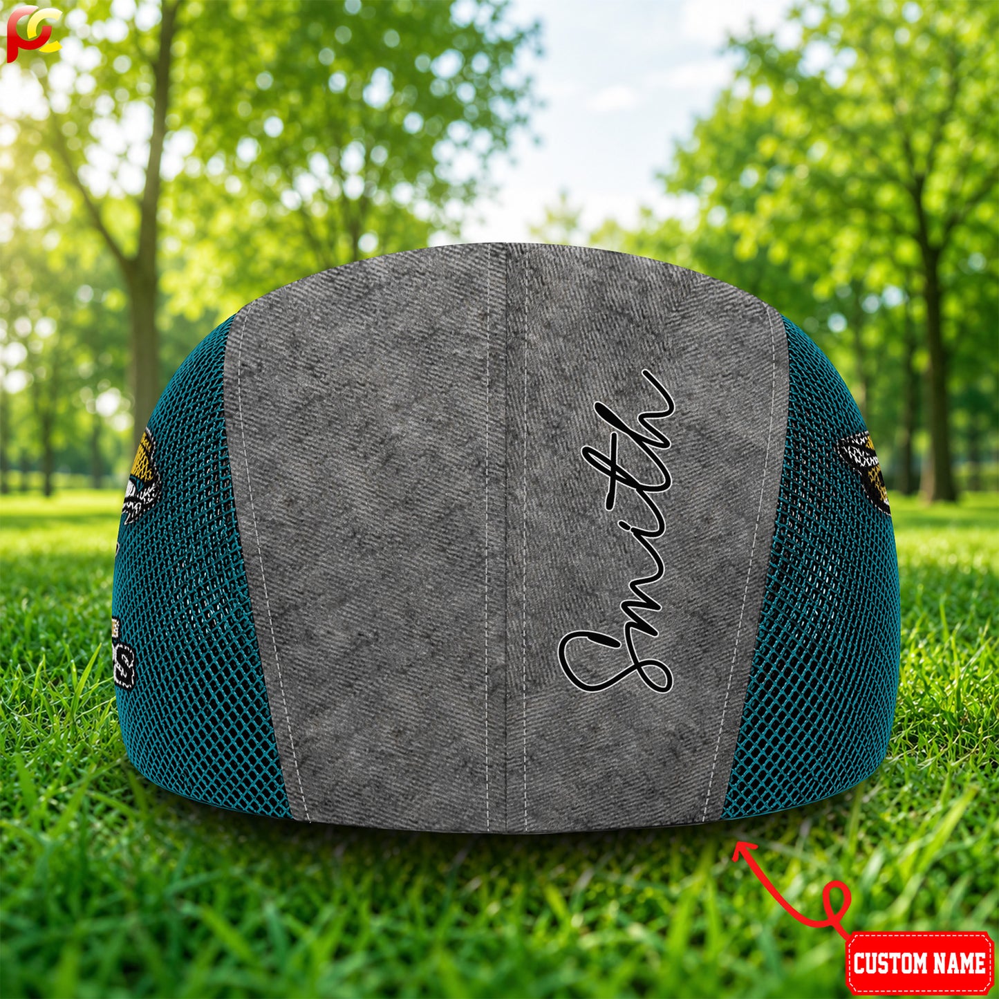 14JJ Mesh Flat Cap, Golf Mesh Cap NFL01