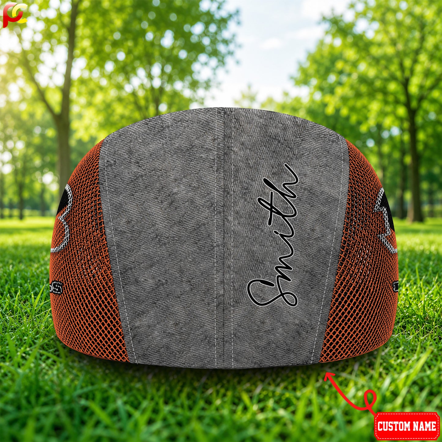 06CBG Mesh Flat Cap, Golf Mesh Cap NFL01