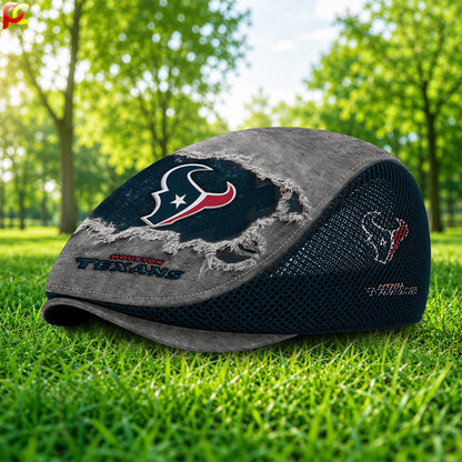 12HT Mesh Flat Cap, Golf Mesh Cap NFL01