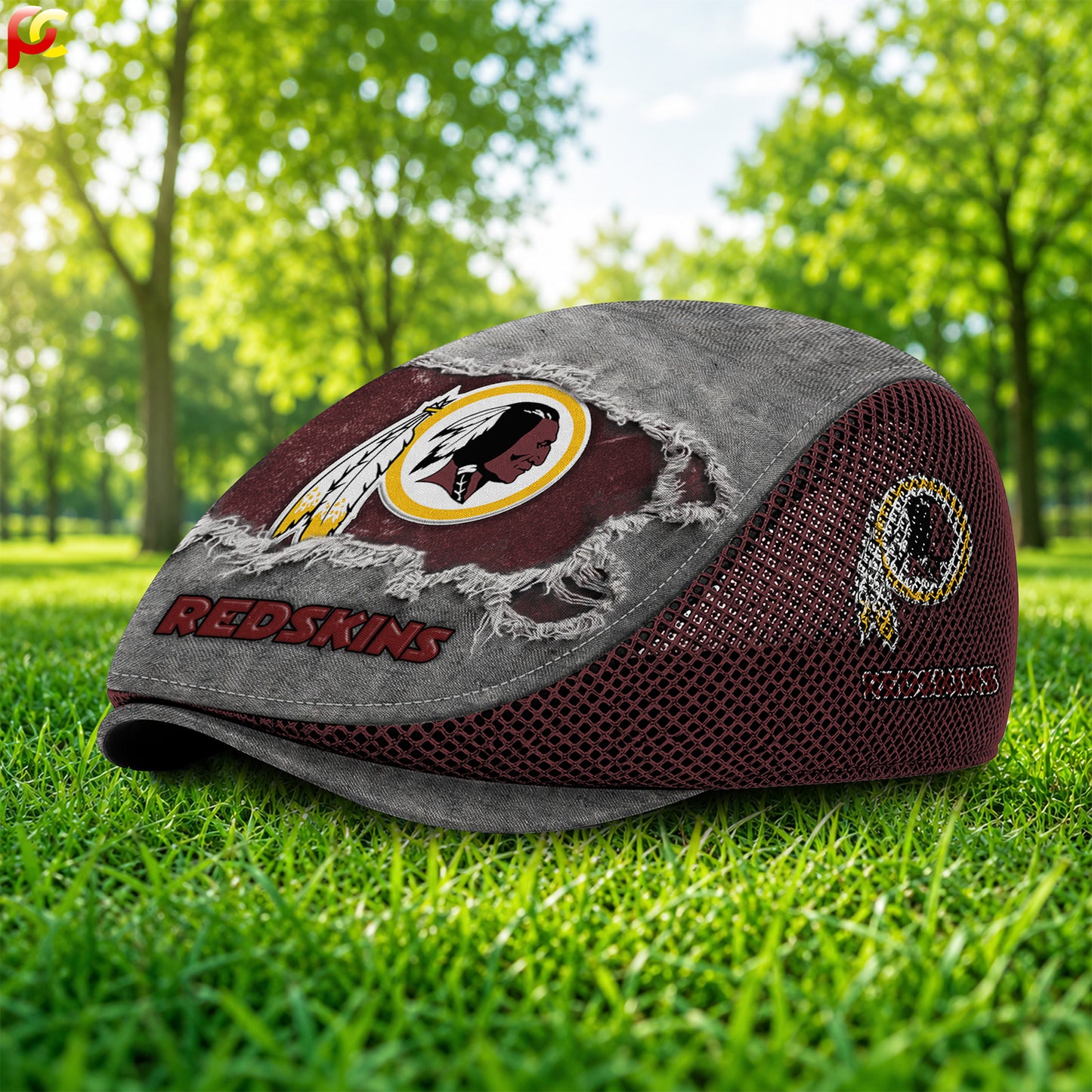 32WR Mesh Flat Cap, Golf Mesh Cap NFL01