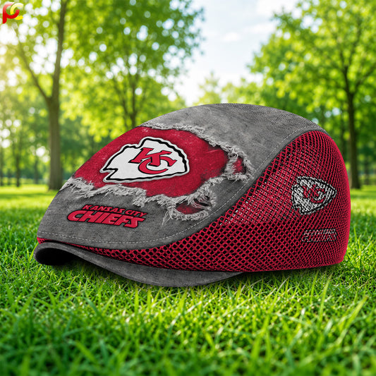 15KCC Mesh Flat Cap, Golf Mesh Cap NFL01