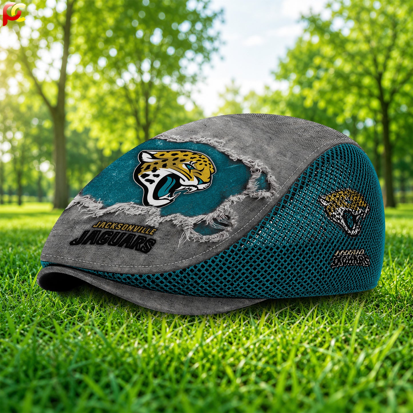14JJ Mesh Flat Cap, Golf Mesh Cap NFL01