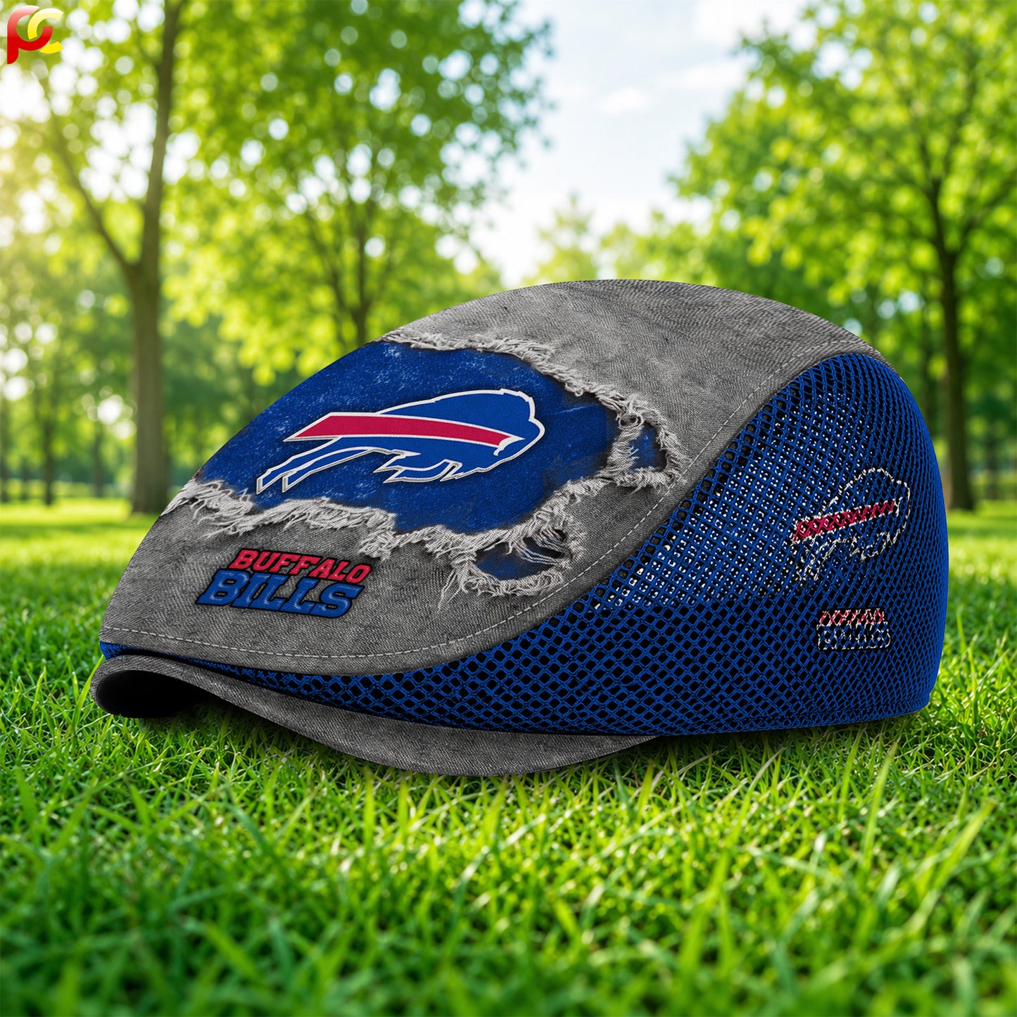 03BB Mesh Flat Cap, Golf Mesh Cap NFL01