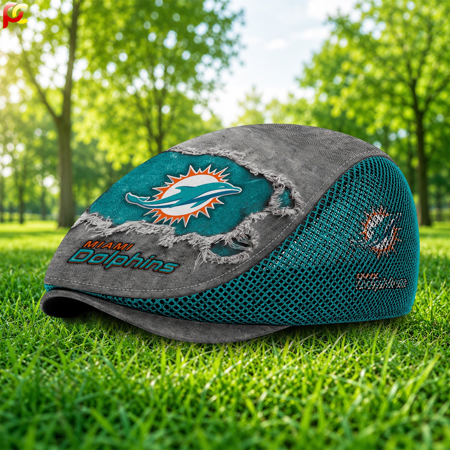 19MD Mesh Flat Cap, Golf Mesh Cap NFL01