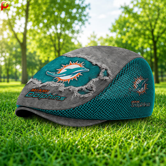 19MD Mesh Flat Cap, Golf Mesh Cap NFL01