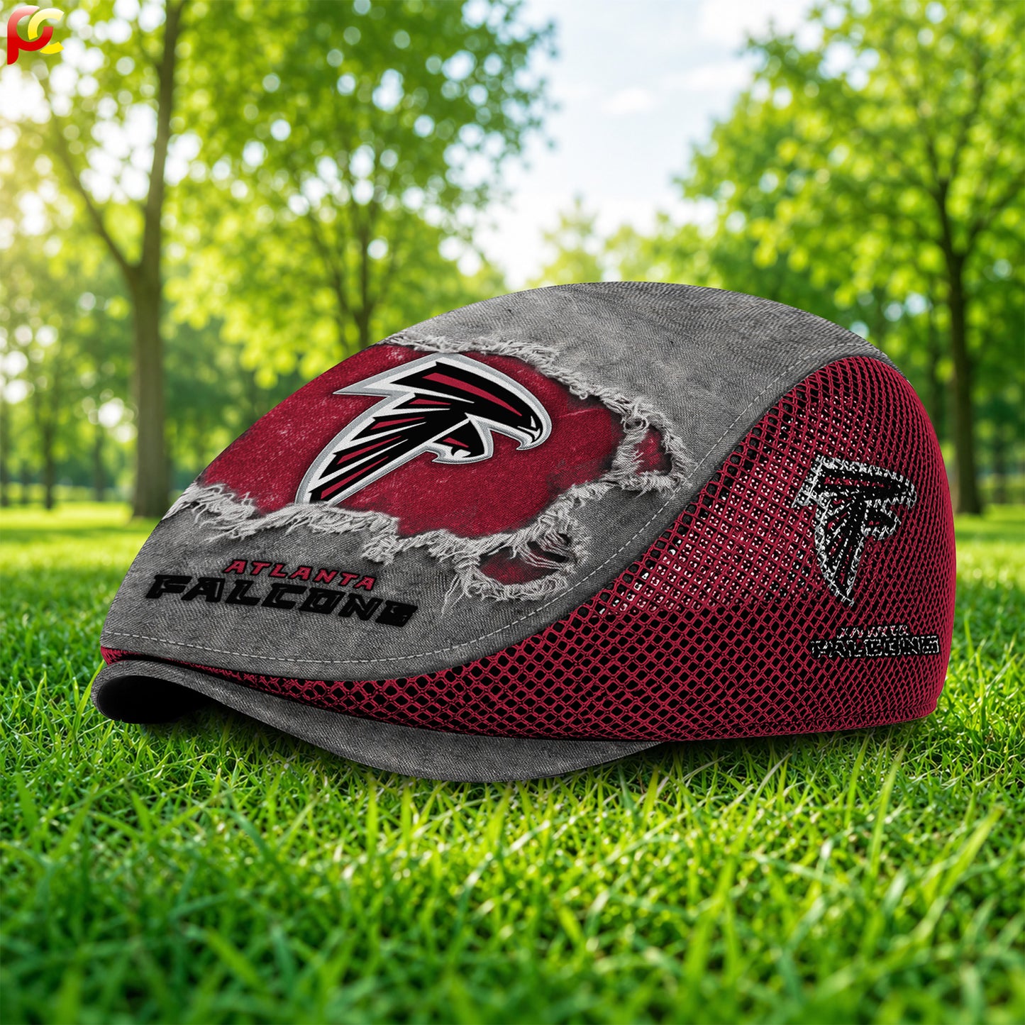 02AF Mesh Flat Cap, Golf Mesh Cap NFL01