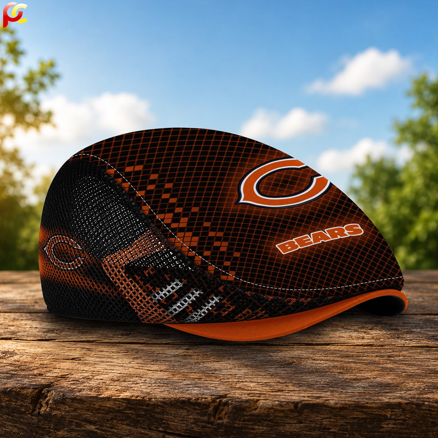 05CB Mesh Flat Cap, Golf Mesh Cap NFL03