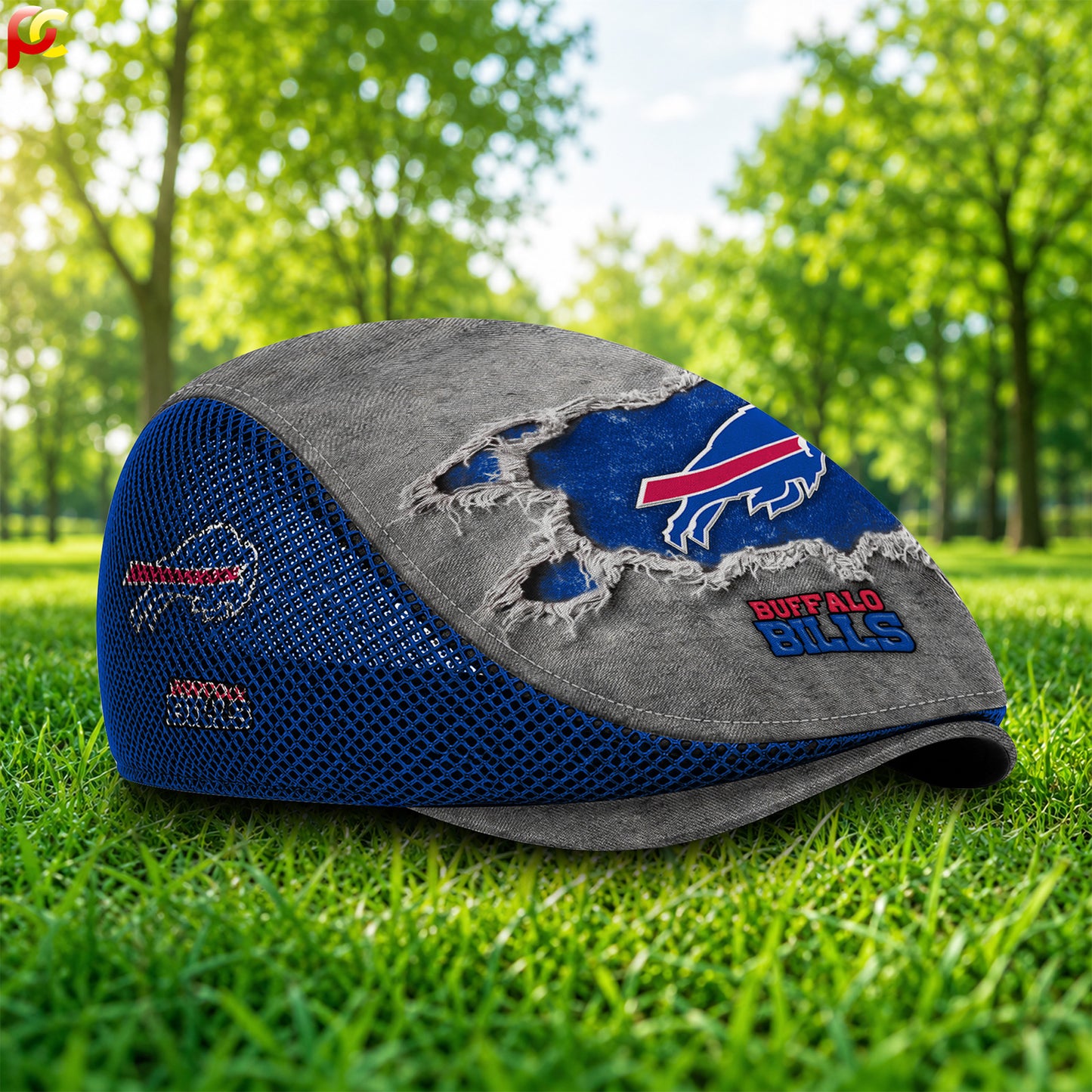 03BB Mesh Flat Cap, Golf Mesh Cap NFL01