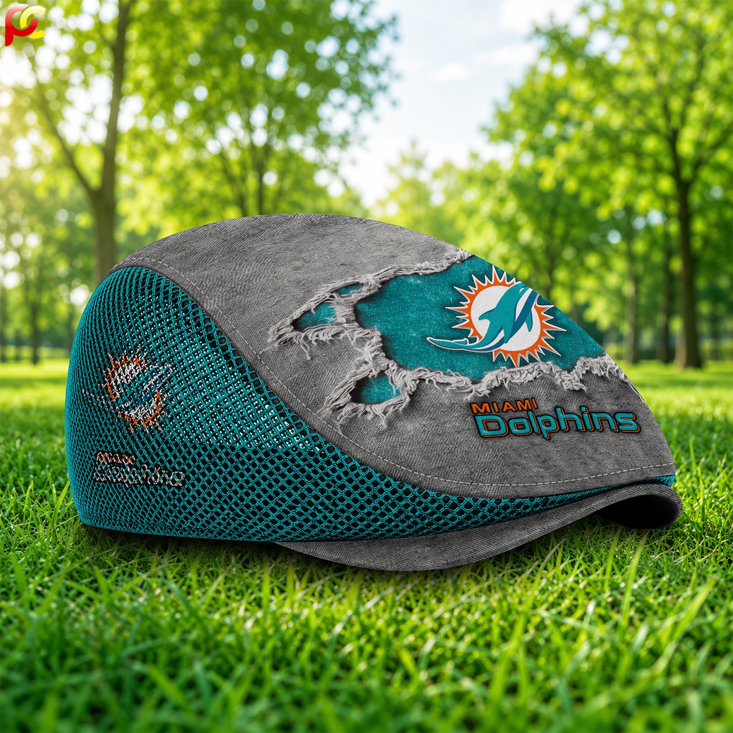 19MD Mesh Flat Cap, Golf Mesh Cap NFL01