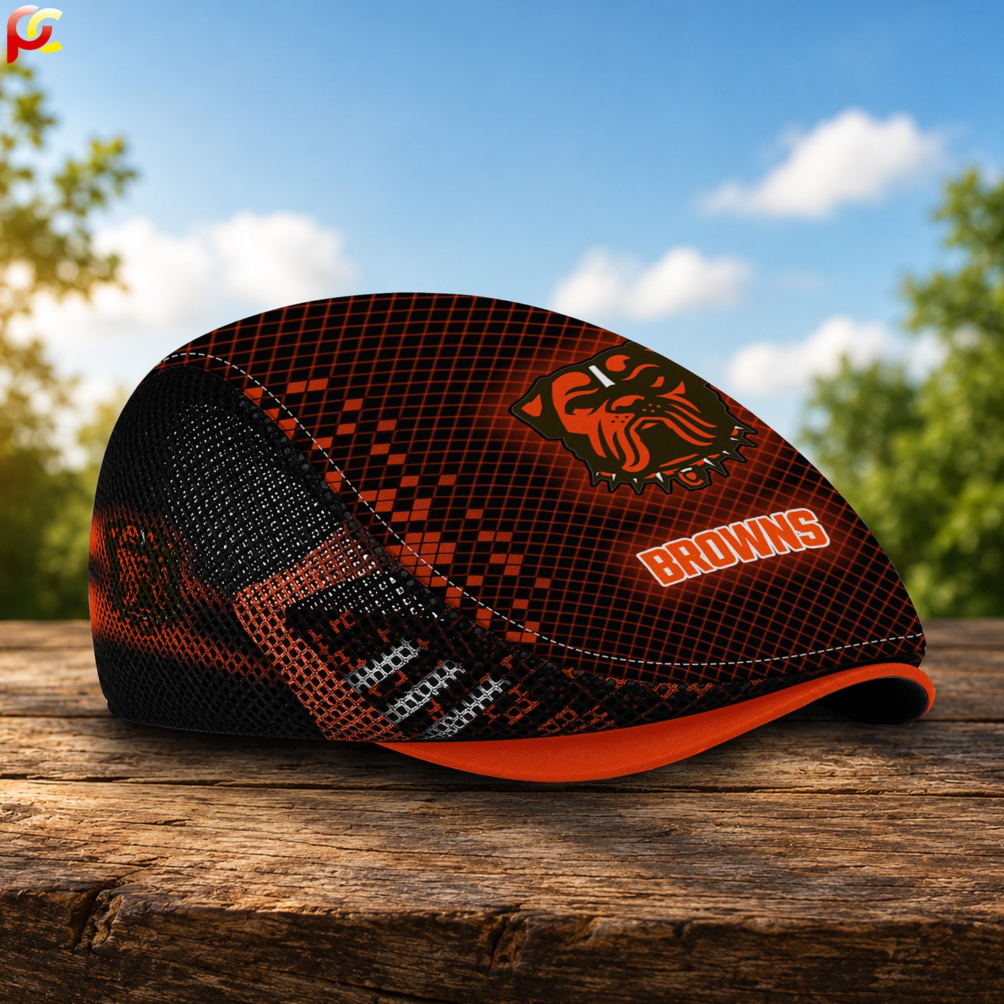 07CBW Mesh Flat Cap, Golf Mesh Cap NFL03