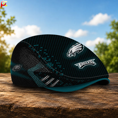 25PE Mesh Flat Cap, Golf Mesh Cap NFL03