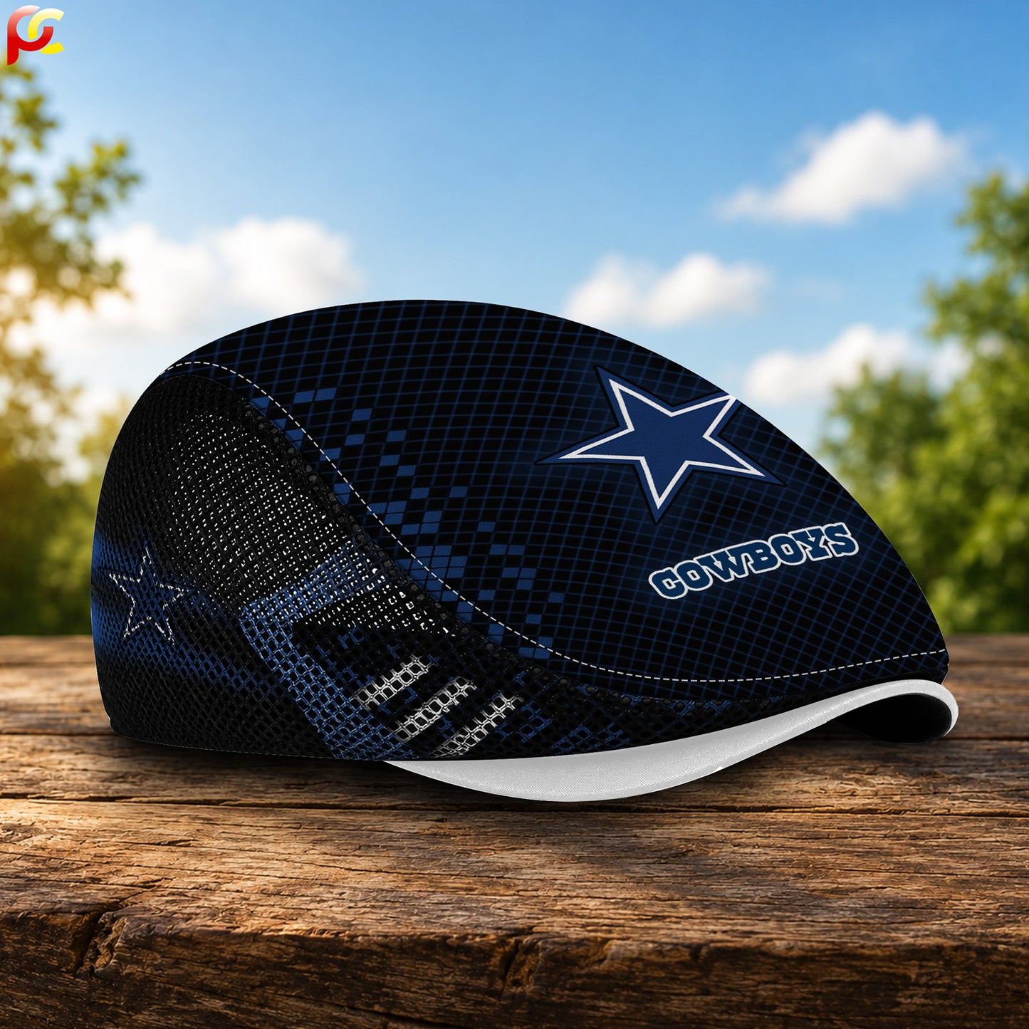 08DC Mesh Flat Cap, Golf Mesh Cap NFL03