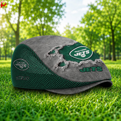 24NYJ Mesh Flat Cap, Golf Mesh Cap NFL01