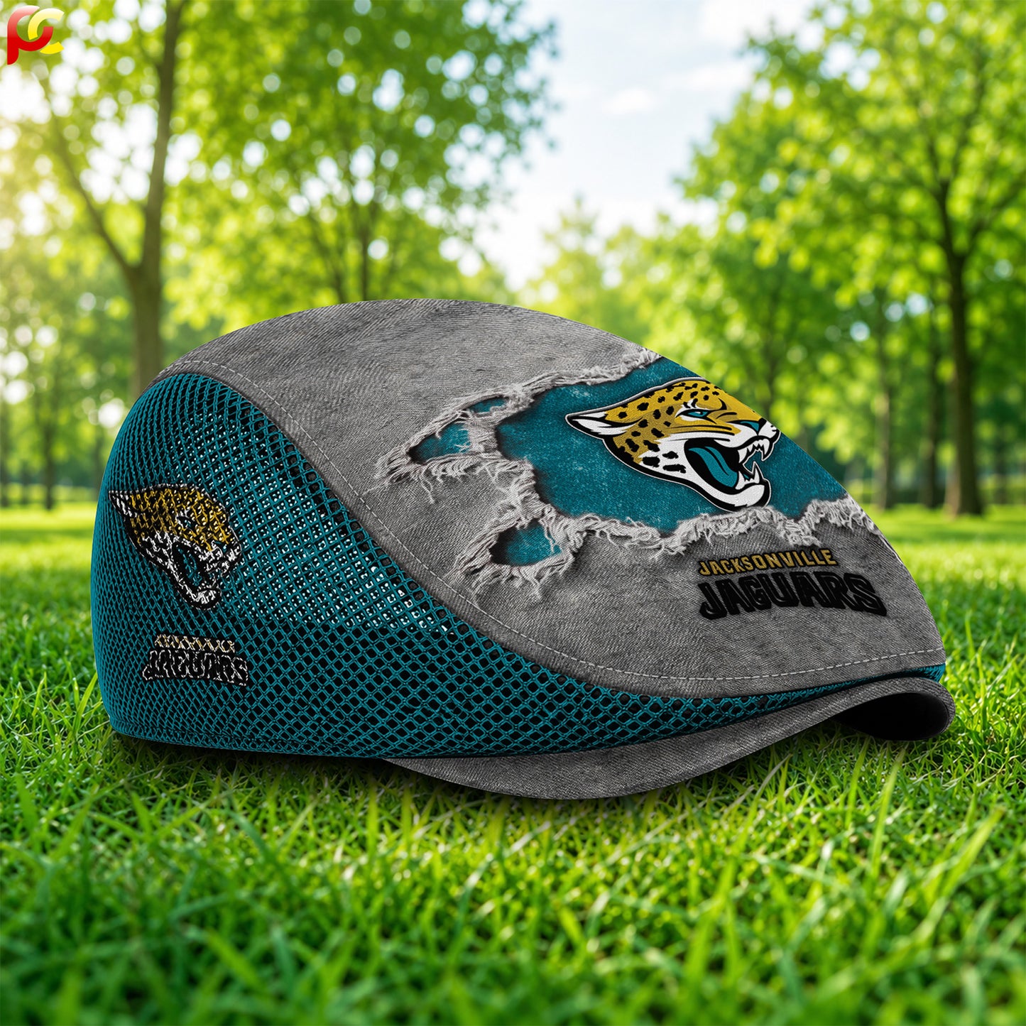 14JJ Mesh Flat Cap, Golf Mesh Cap NFL01