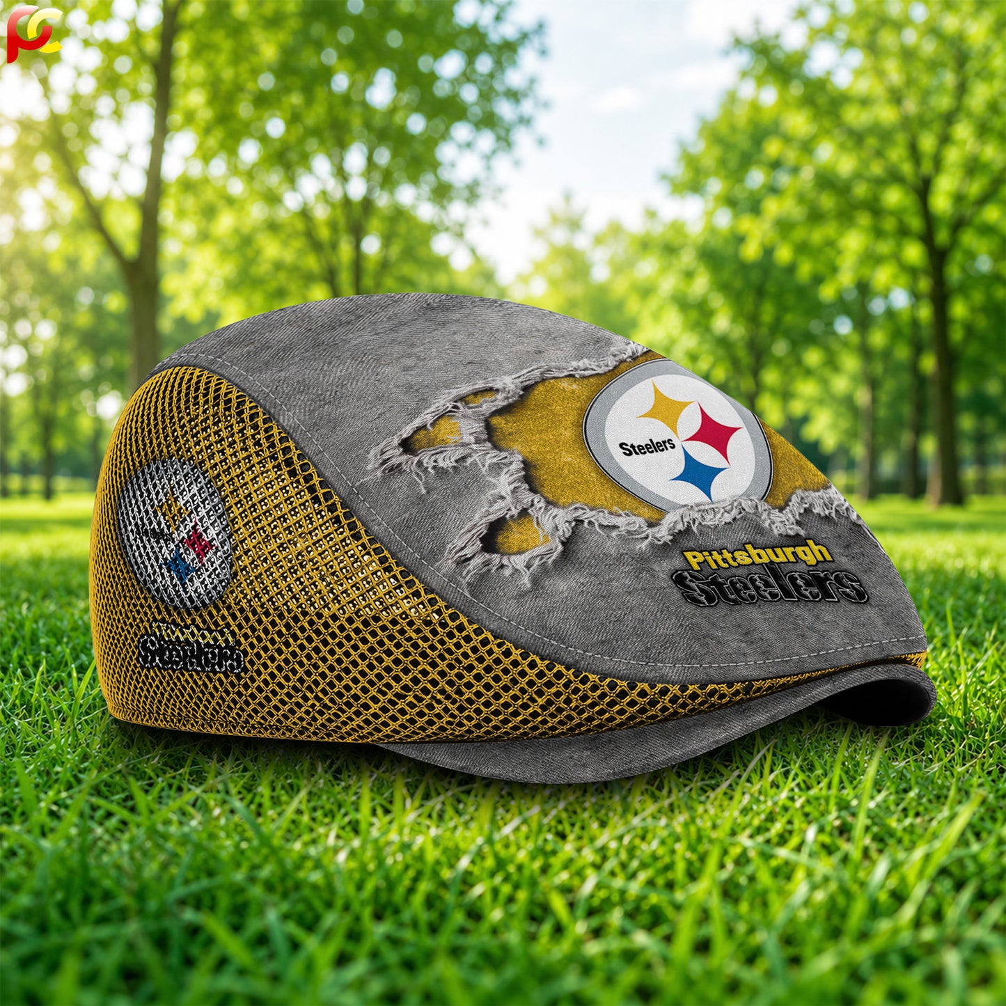 26PS Mesh Flat Cap, Golf Mesh Cap NFL01
