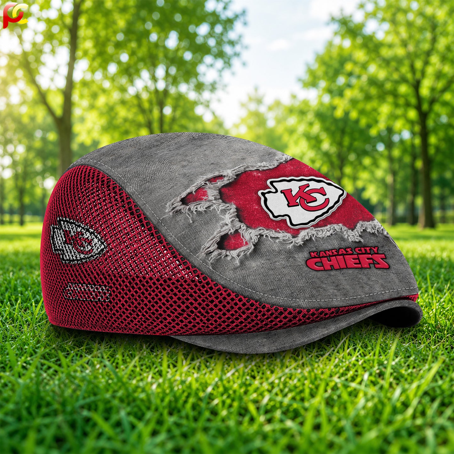 15KCC Mesh Flat Cap, Golf Mesh Cap NFL01