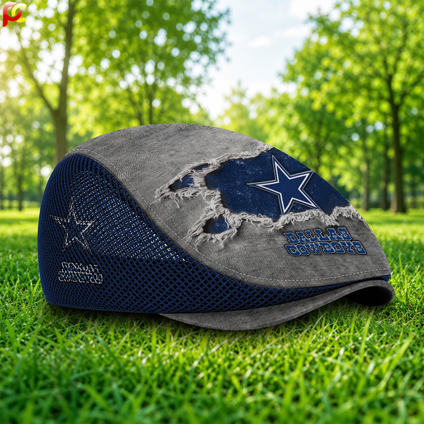 08DC Mesh Flat Cap, Golf Mesh Cap NFL01
