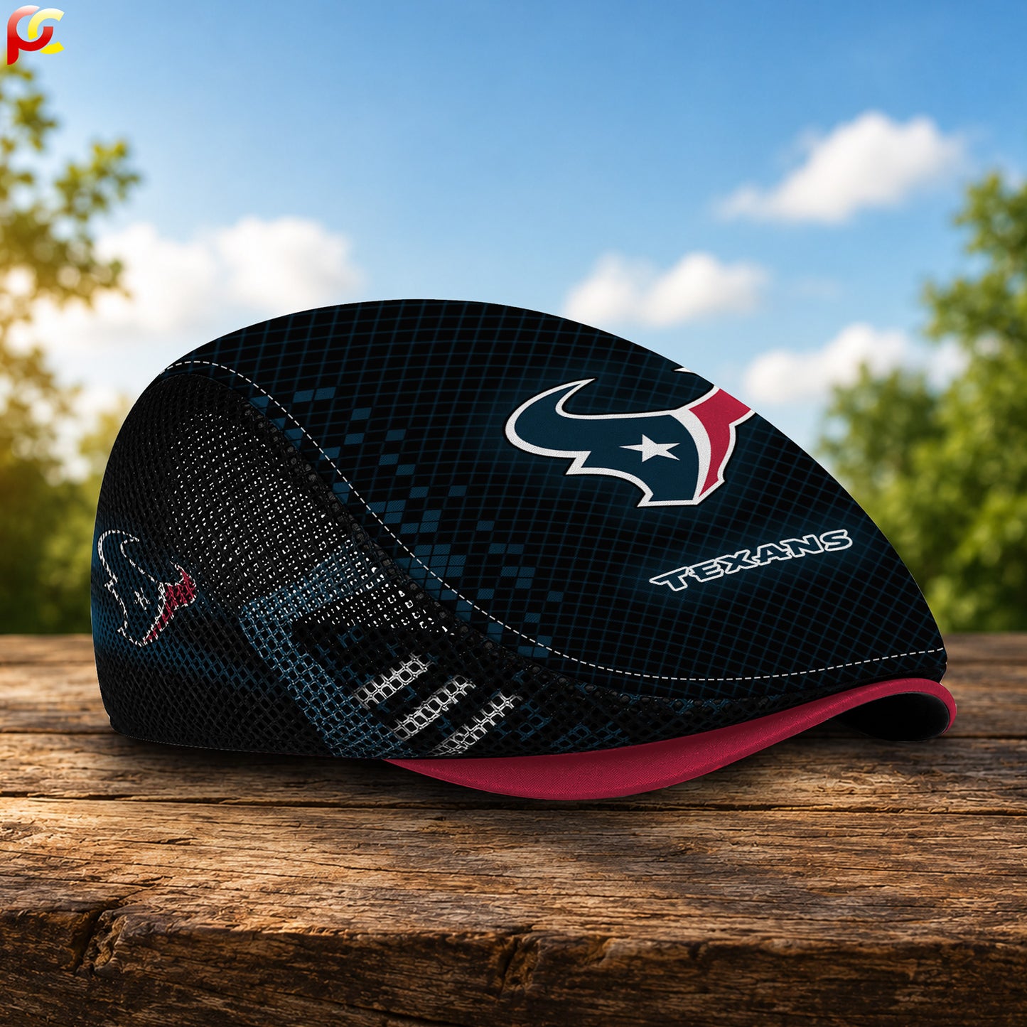 12HT Mesh Flat Cap, Golf Mesh Cap NFL03