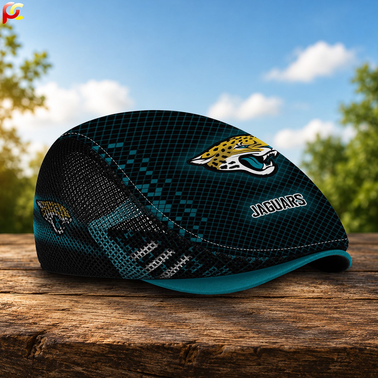 14JJ Mesh Flat Cap, Golf Mesh Cap NFL03