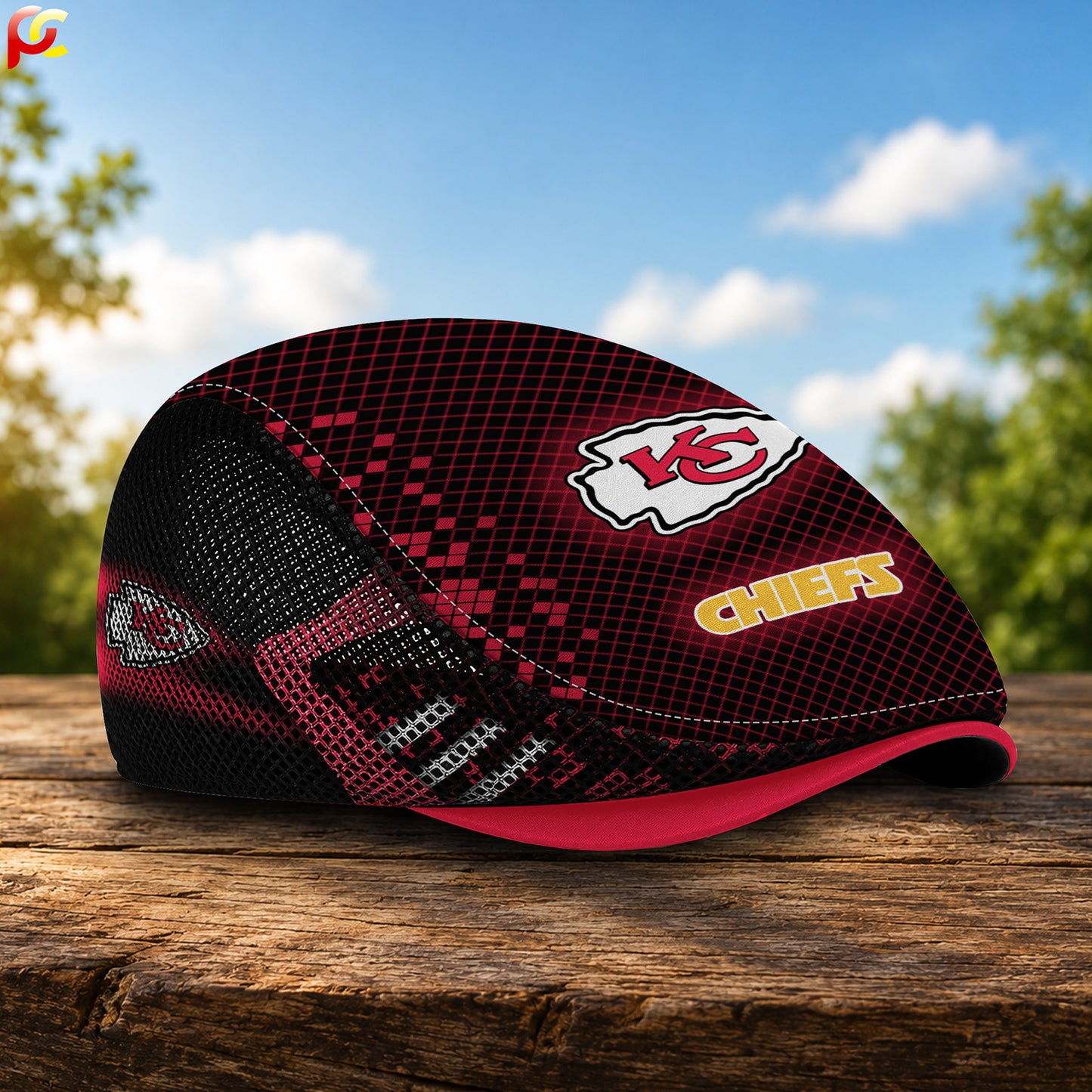 15KCC Mesh Flat Cap, Golf Mesh Cap NFL03