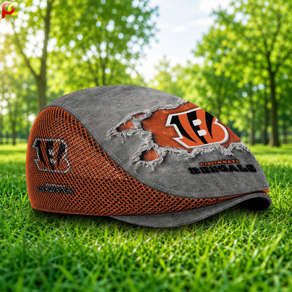 06CBG Mesh Flat Cap, Golf Mesh Cap NFL01