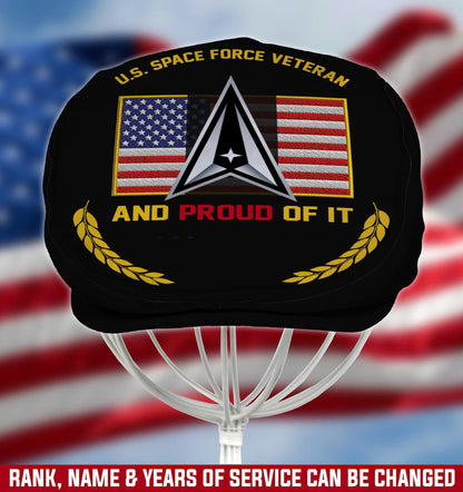 Personalized U.S Space Force Hat, U.S Space Force Veteran Flat Cap Newsboy Hat Ivy Gatsby Cap, Driving Hat, Golf Hat Space Force Custom Rank