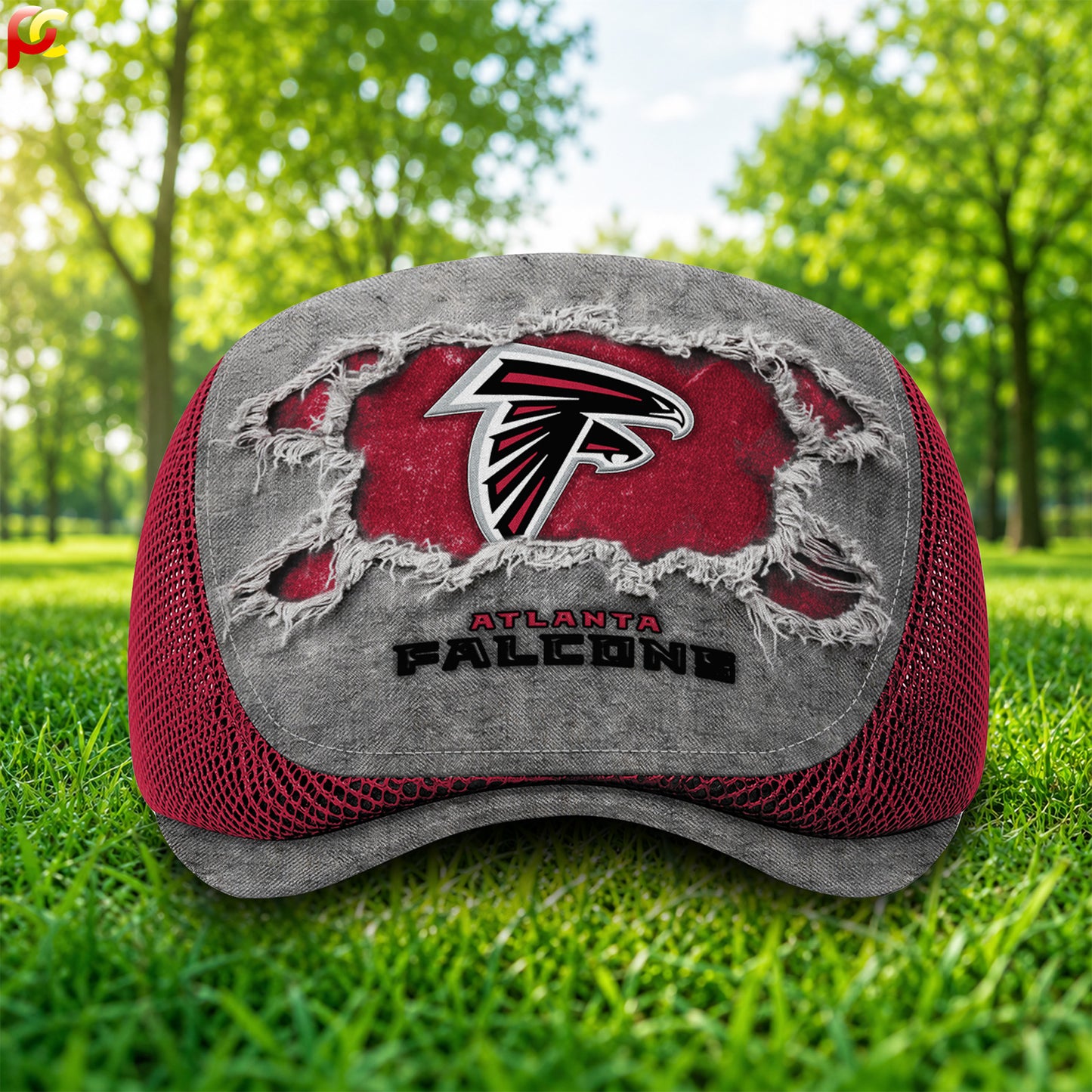 02AF Mesh Flat Cap, Golf Mesh Cap NFL01