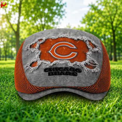 05CB Mesh Flat Cap, Golf Mesh Cap NFL01