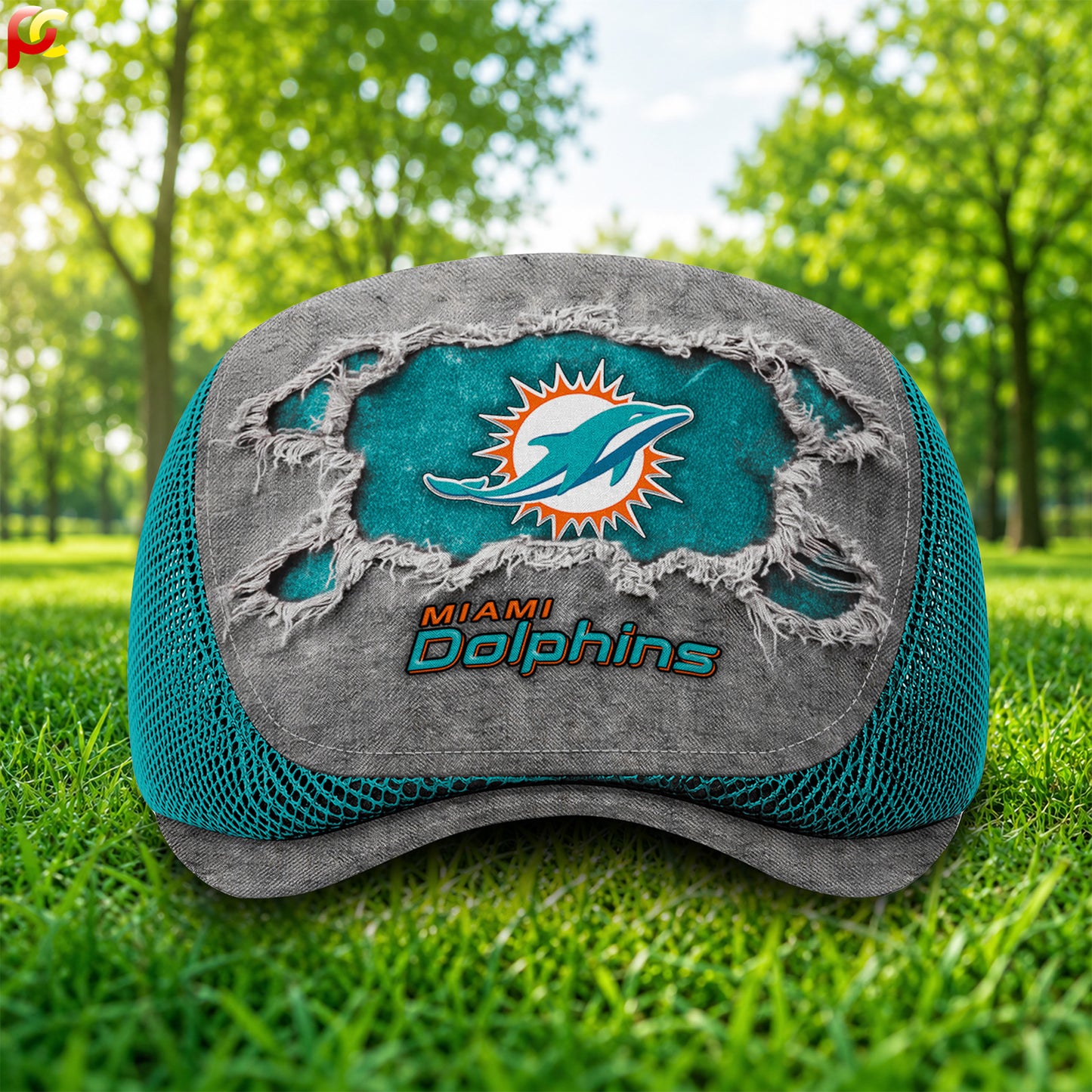 19MD Mesh Flat Cap, Golf Mesh Cap NFL01