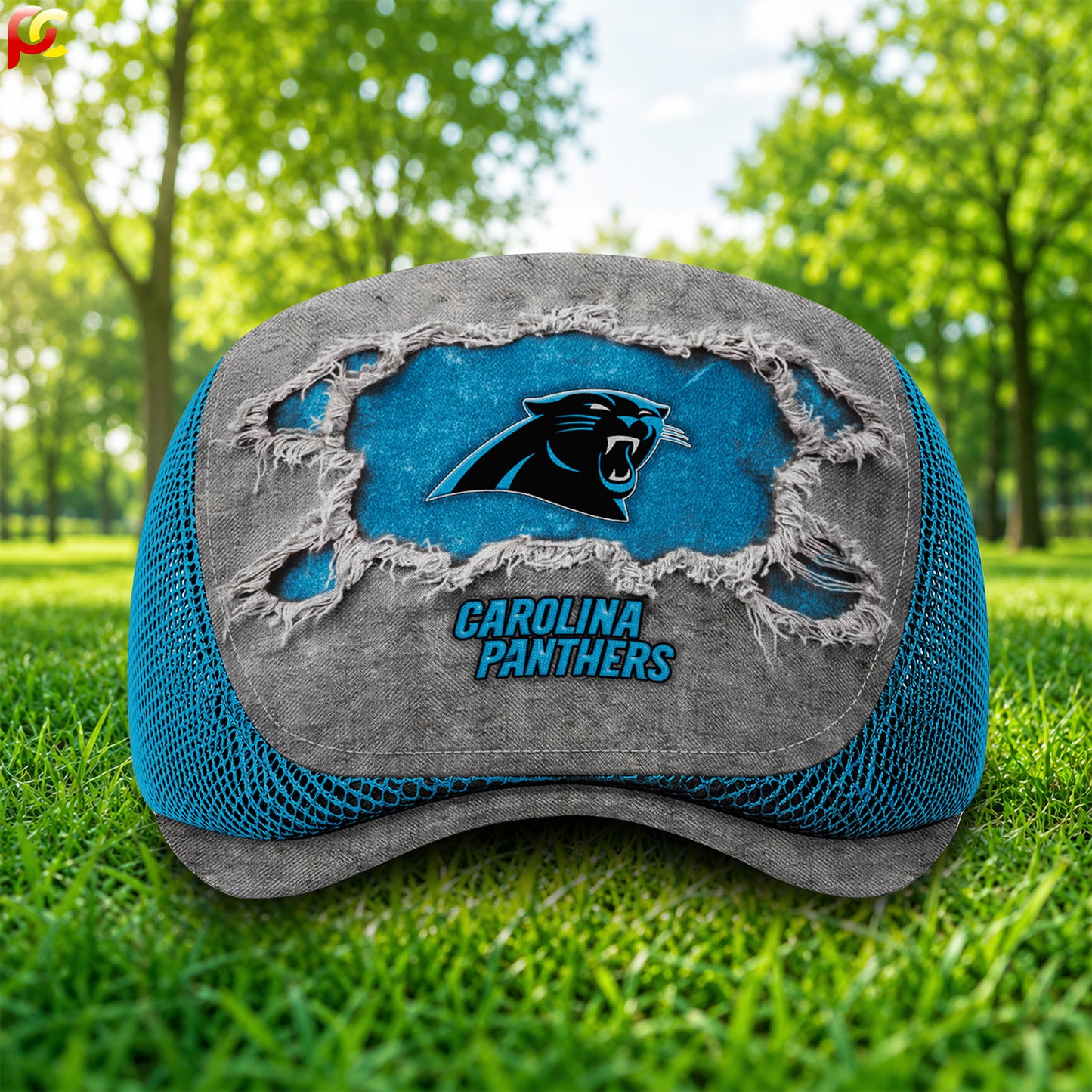 04CP Mesh Flat Cap, Golf Mesh Cap NFL01