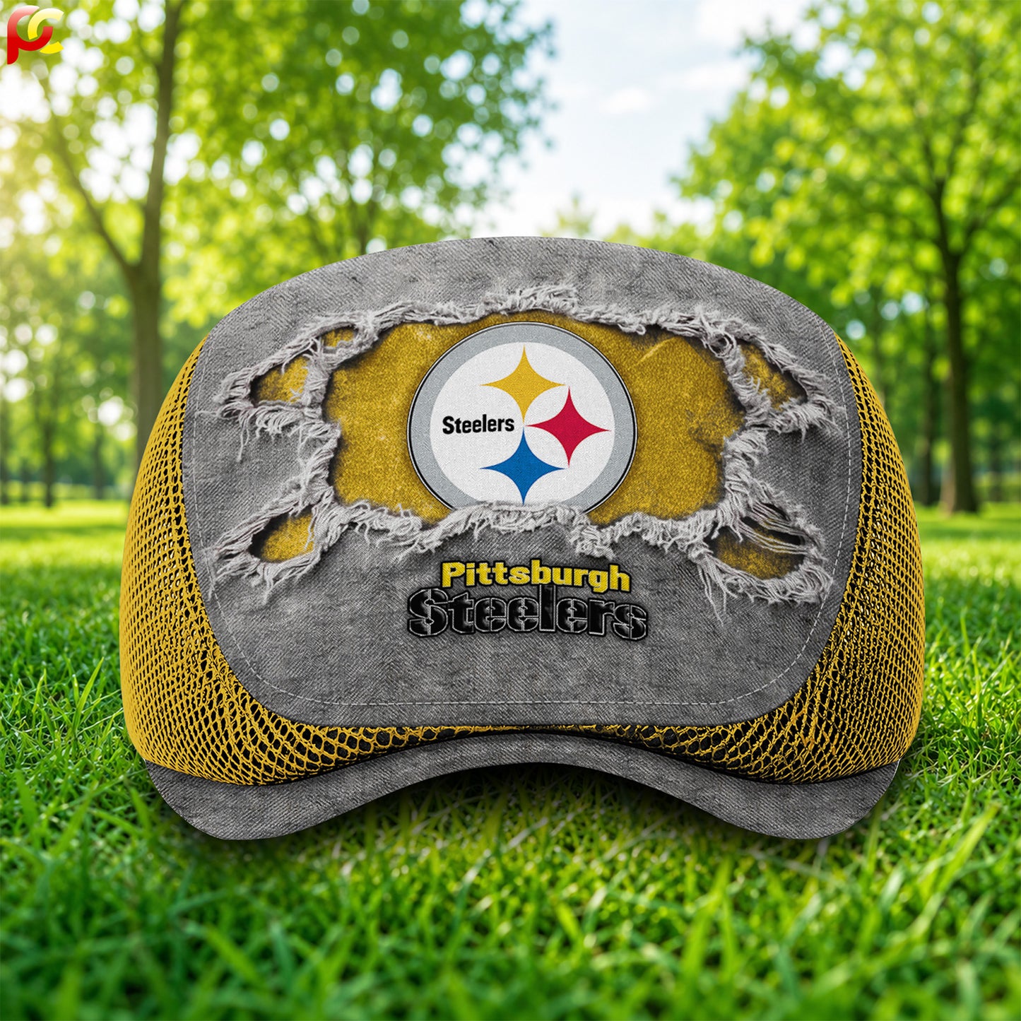26PS Mesh Flat Cap, Golf Mesh Cap NFL01