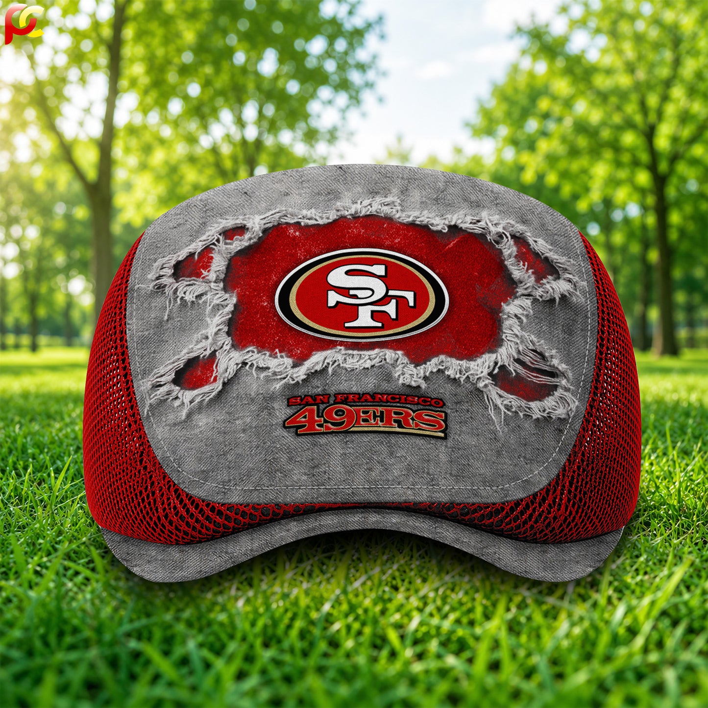 27SF49 Mesh Flat Cap, Golf Mesh Cap NFL01