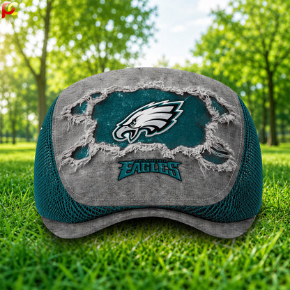 25PE Mesh Flat Cap, Golf Mesh Cap NFL01