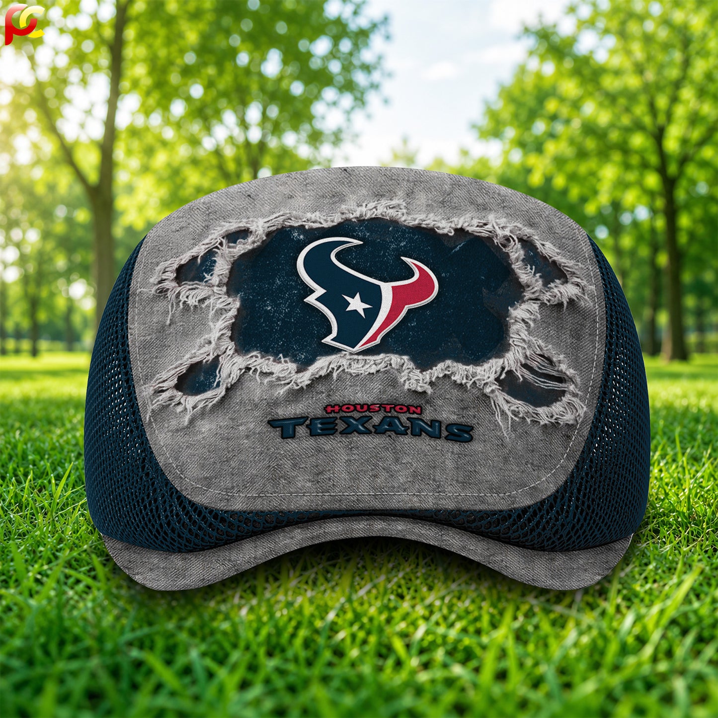 12HT Mesh Flat Cap, Golf Mesh Cap NFL01