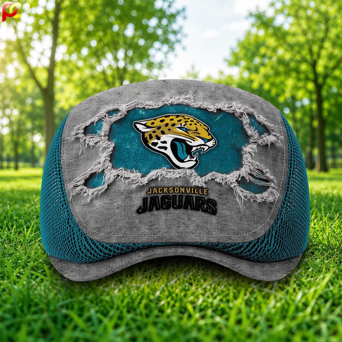 14JJ Mesh Flat Cap, Golf Mesh Cap NFL01