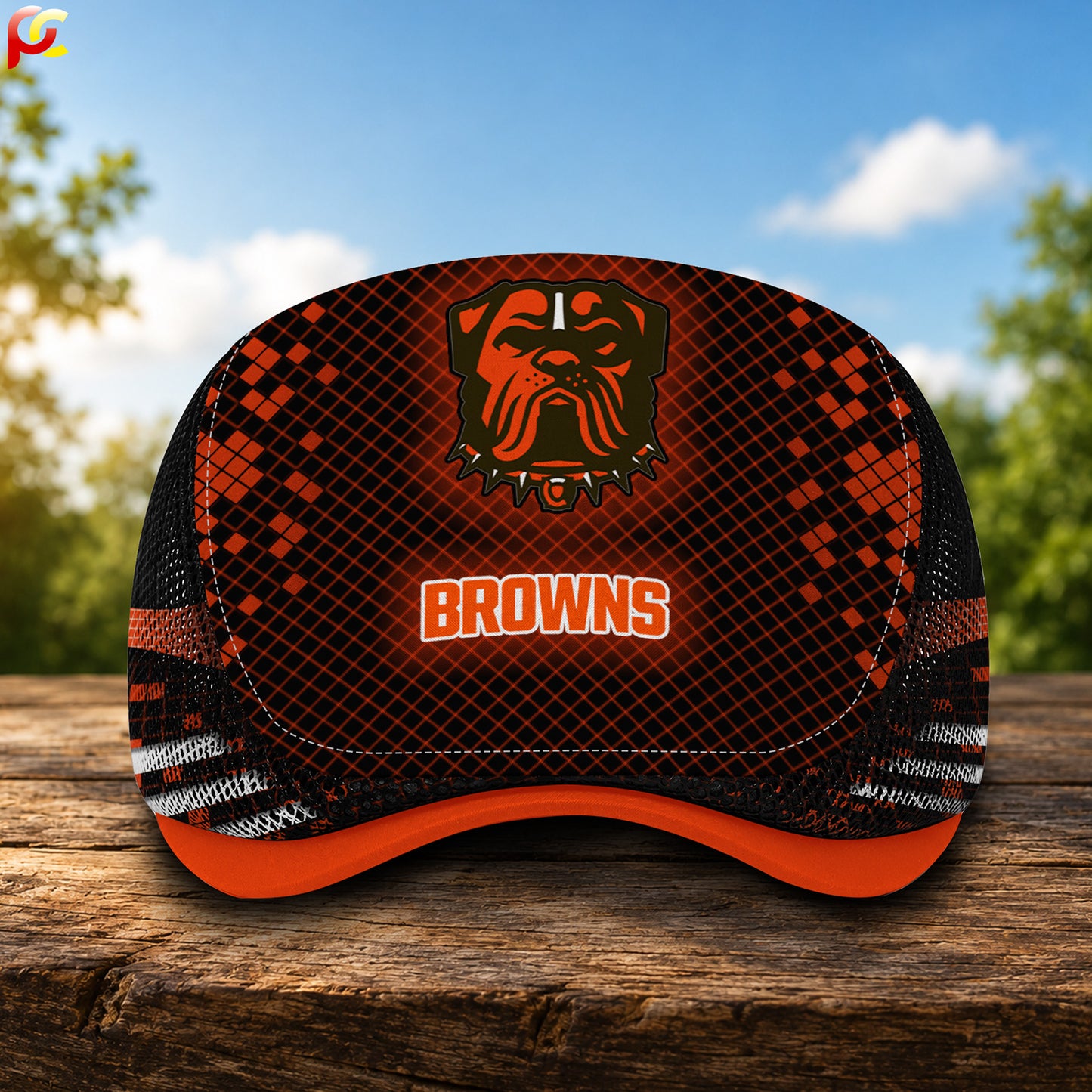 07CBW Mesh Flat Cap, Golf Mesh Cap NFL03