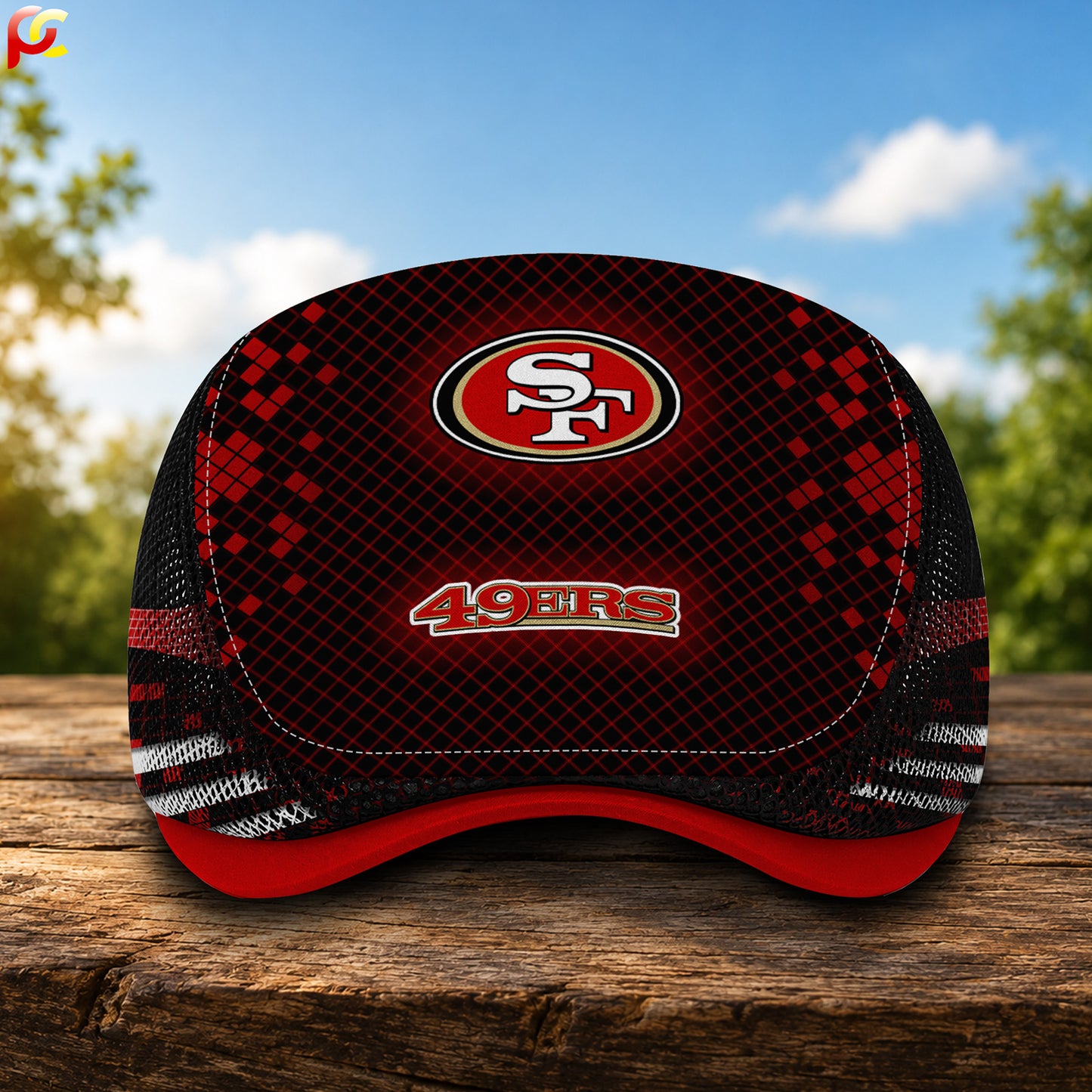 27SF49 Mesh Flat Cap, Golf Mesh Cap NFL03
