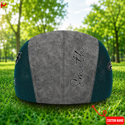 25PE Mesh Flat Cap, Golf Mesh Cap NFL01