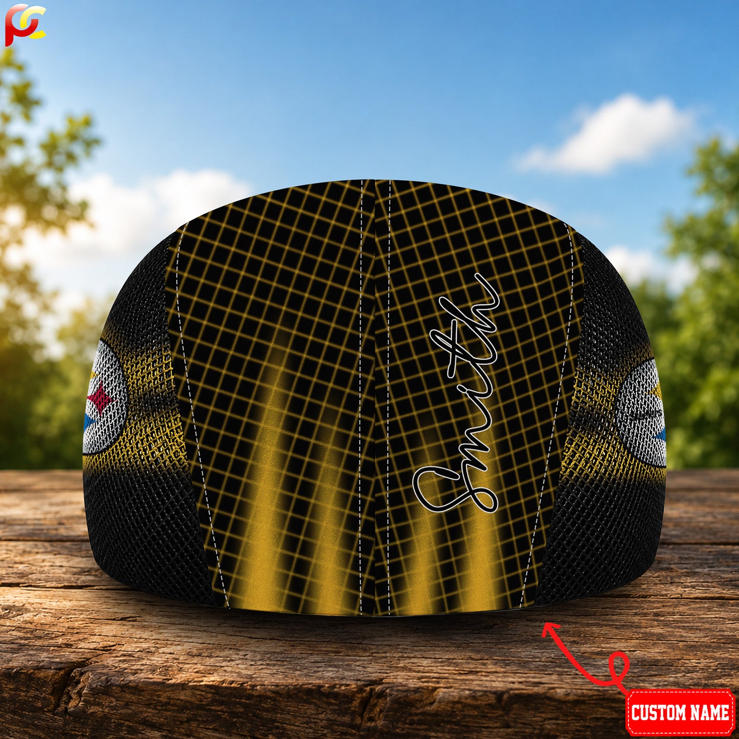 26PS Mesh Flat Cap, Golf Mesh Cap NFL03