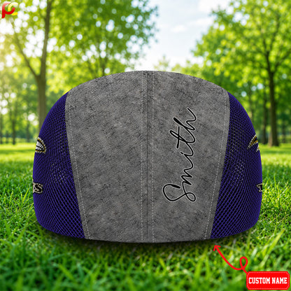 02BR Mesh Flat Cap, Golf Mesh Cap NFL01