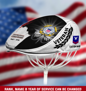 US COAST GUARD Veteran Jeff Cap, Driving Cap, Golf Cap M05