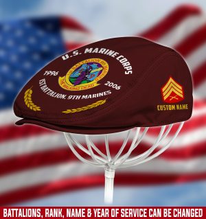 MARINES BATTALIONS Veteran Jeff Cap, Driving Cap, Golf Cap M03