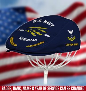 NAVY RATING Veteran Jeff Cap, Driving Cap, Golf Cap M03