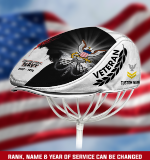 US NAVY Veteran Jeff Cap, Driving Cap, Golf Cap M05
