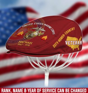 US MARINE CORPS Veteran Jeff Cap, Driving Cap, Golf Cap M10