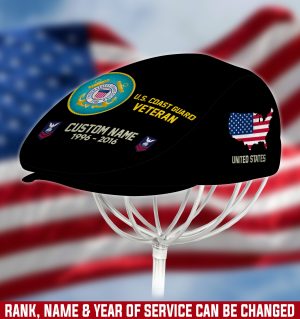 US COAST GUARD Veteran Jeff Cap, Driving Cap, Golf Cap M11
