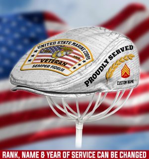 US MARINE CORPS Veteran Jeff Cap, Driving Cap, Golf Cap M14