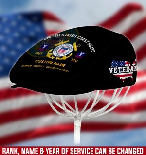 US COAST GUARD Veteran Jeff Cap, Driving Cap, Golf Cap M15