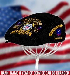 US COAST GUARD Veteran Jeff Cap, Driving Cap, Golf Cap M17