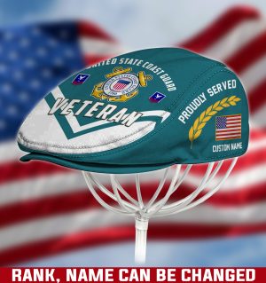 US COAST GUARD Veteran Jeff Cap, Driving Cap, Golf Cap M20
